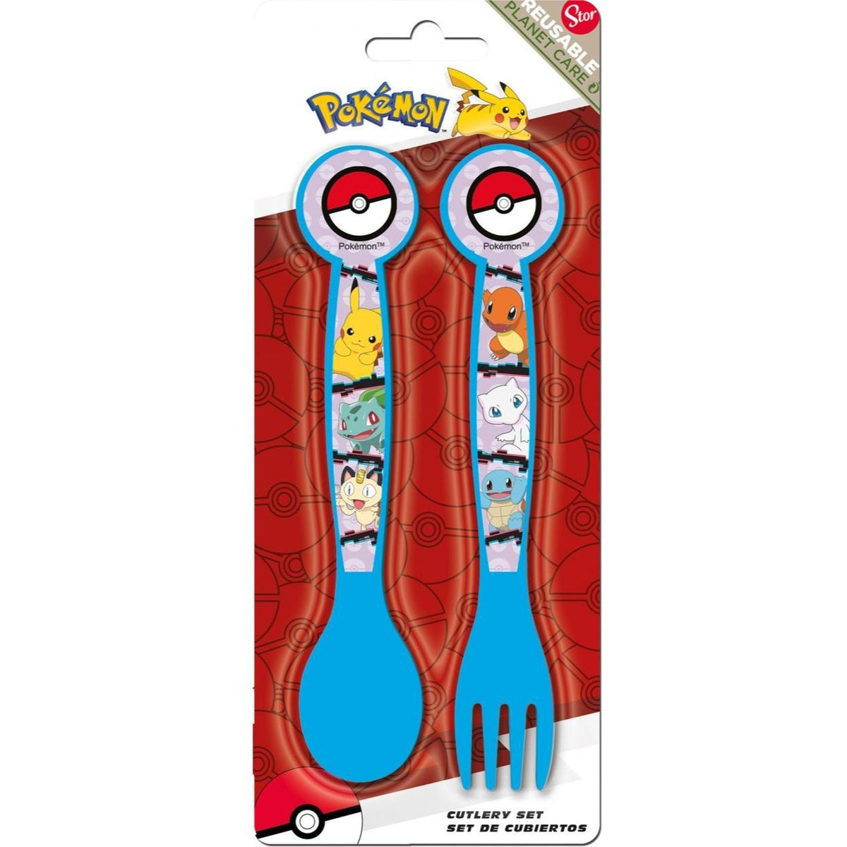 Set Posate per Bambini in Plastica Alimentare - Forchetta e Cucchiaio Made in Spain