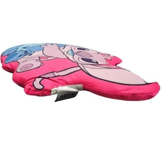 STITCH - Cuscino 3D ufficiale a forma di personaggio Sagomato, 31 cm x 33 cm, peluche lavabile, decorazione e relax