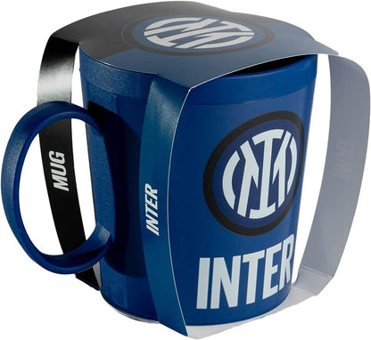 Tazza Ufficiale INTER Bicchiere in plastica 360ml per Microonde con manico Tifoso colazione BPA-free Made in Italy