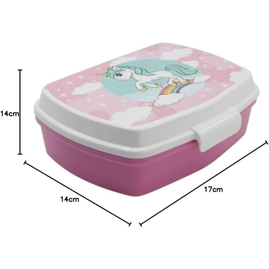 Contenitore Portapranzo Porta merenda Scatola Sandwich Box  Bambini (Unicorno bambina)