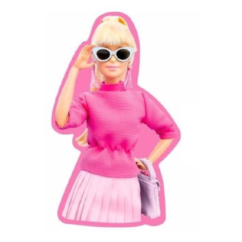 Cuscino 3D Shaped Sagomato peluche  Bambini in Poliestere con la Forma sagoma Personaggio ( BARBIE)
