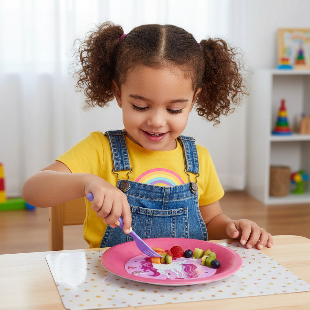 Piatto fondo in Polipropilene per bambini - Adatto per lavastoglie e microonde UNICORNO