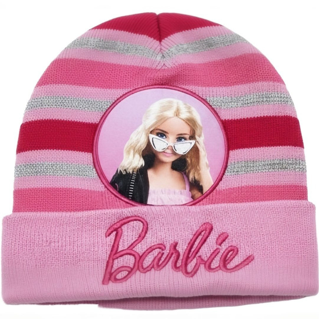 Cappello Invernale Morbido e Caldo Bambine e Ragazze Barbie Rosa