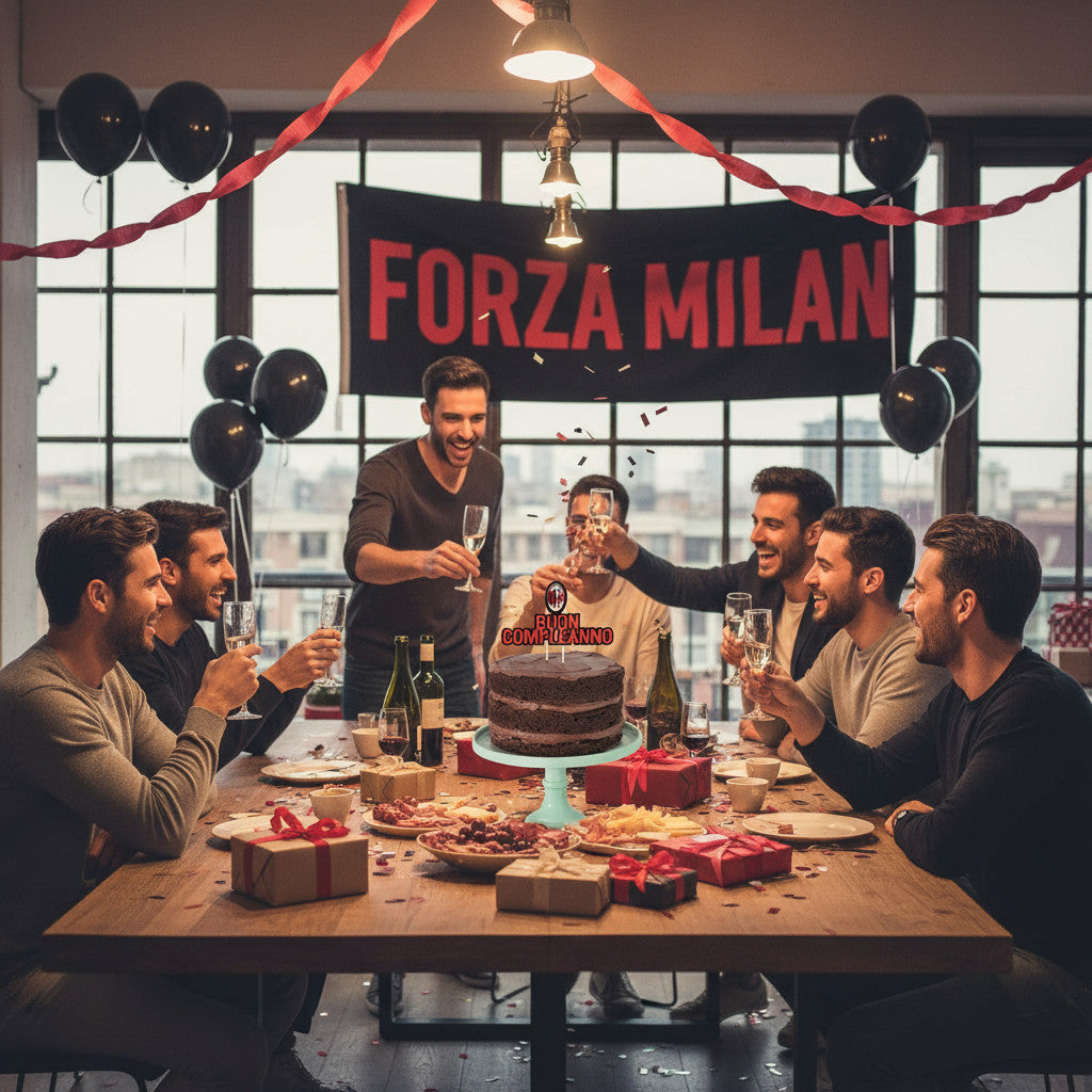 Decorazione Torta Top Buon Compleanno 18x19 cm - MILAN