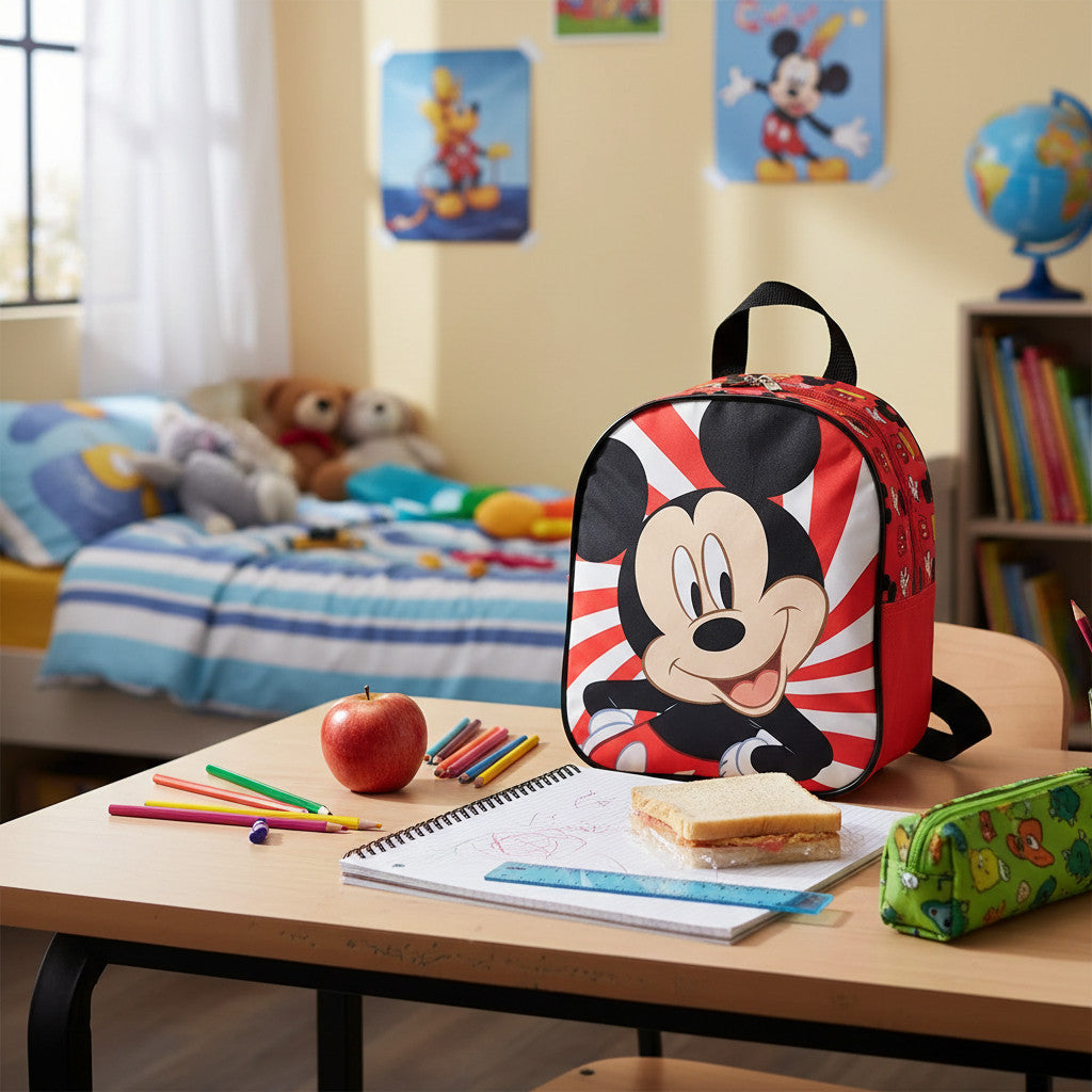 Zaino per bambini Zainetto Asilo Infanzia per la Scuola e tempo libero con chiusura lampo Topolino