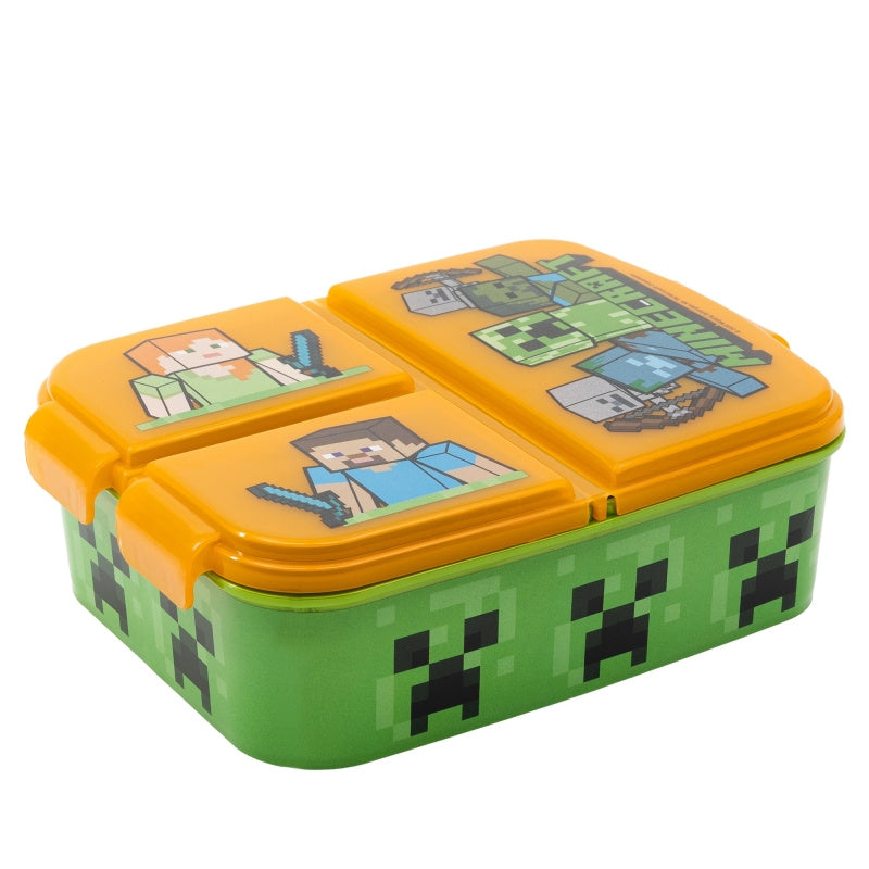 Porta Merenda Scuola con 3 scomparti Portamerenda in Plastica Bambini Pranzo Launch Box