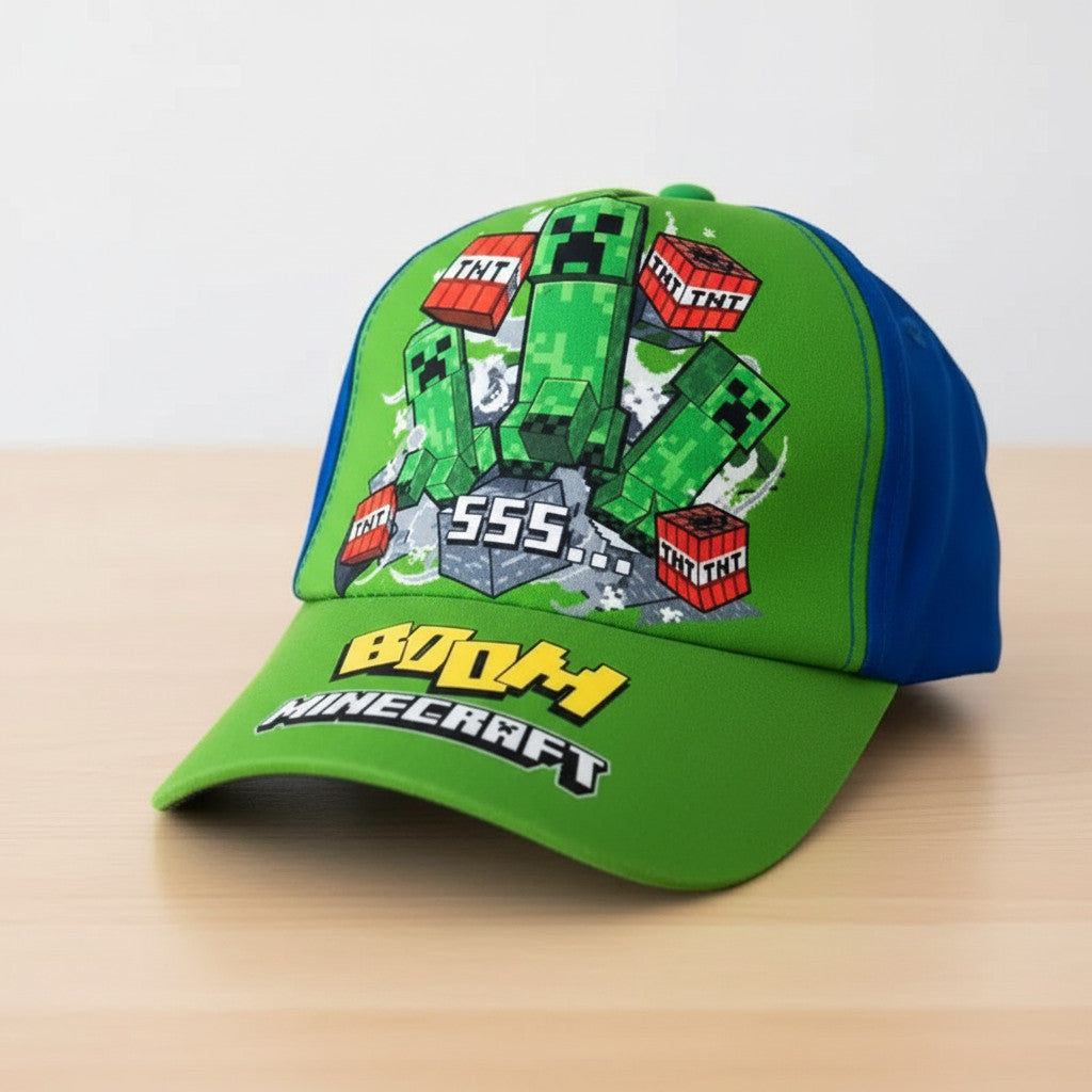 MINECRAFT - Cappello con Visiera da Ragazzo/Bambino Berretto da Baseball Regolabile