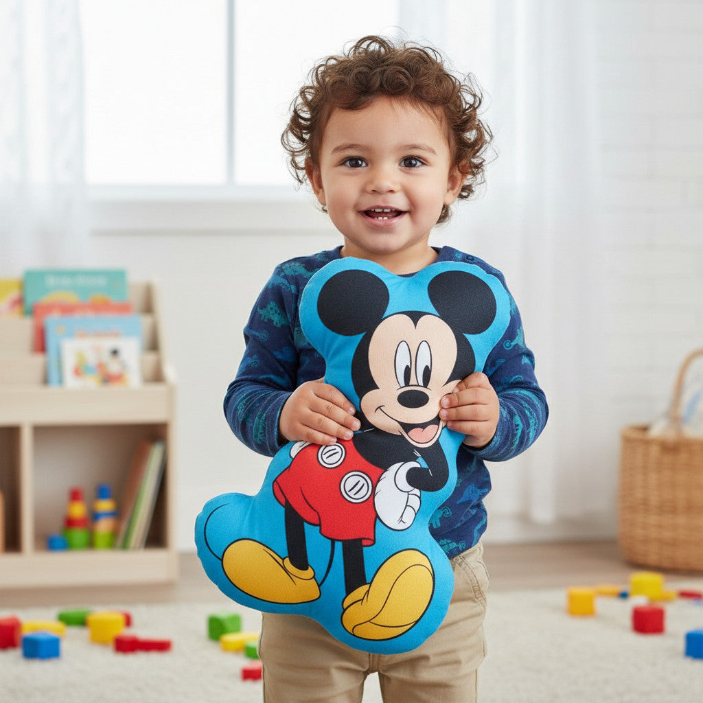 Cuscino 3D Shaped Sagomato Bambini in Poliestere con la Forma sagoma personaggio TOPOLINO