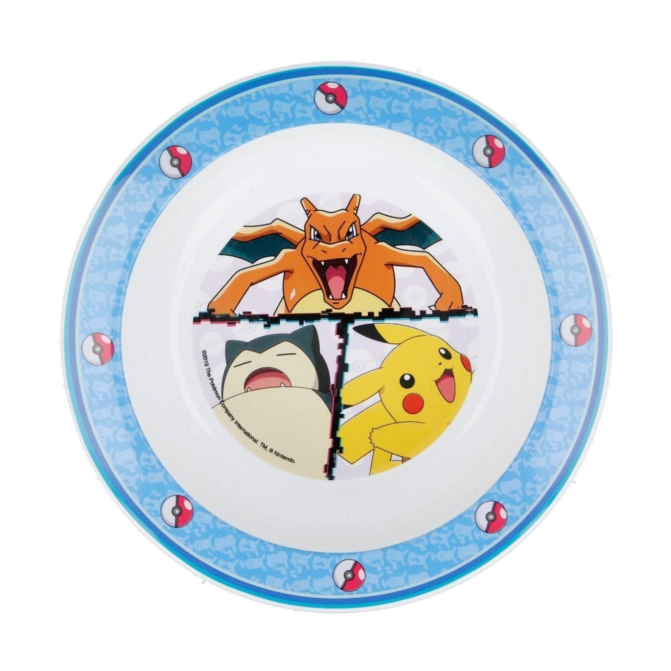 POKEMON - Set di stoviglie riutilizzabile per bambini bicolore – Set composto da 3 pezzi: Piatto, ciotola e bicchiere per bambini e bebé