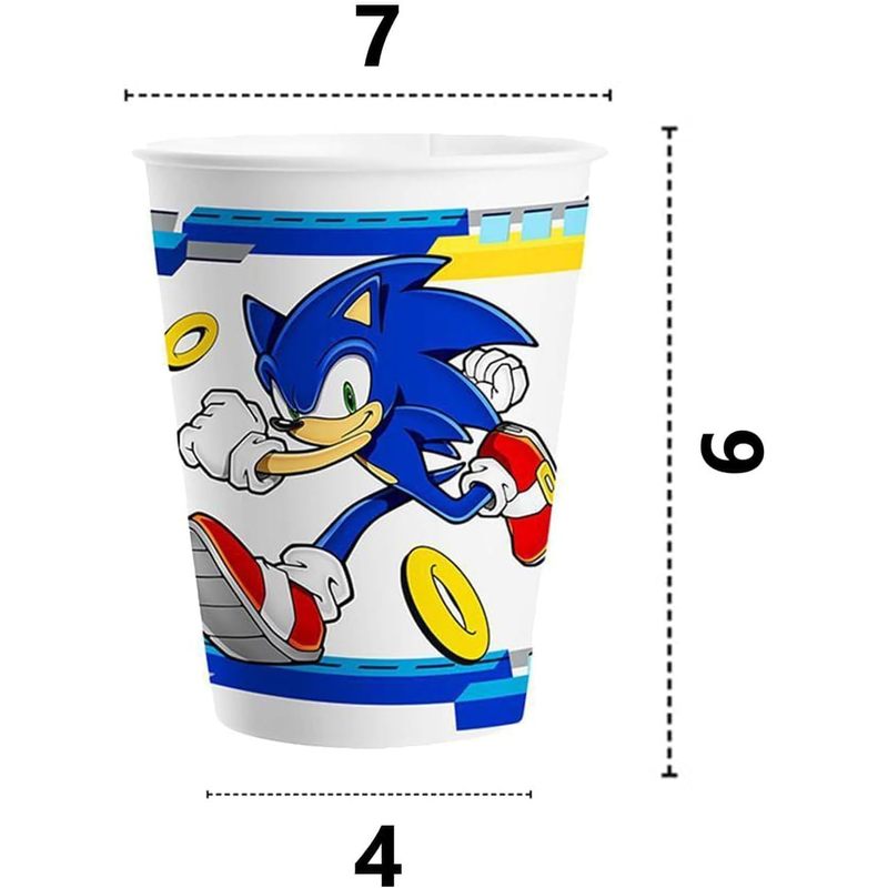 Kit Festa 8 Persone Set Tavola Addobbi Party Compleanno con 8 Piatti, 8 Bicchieri e 20 tovaglioli