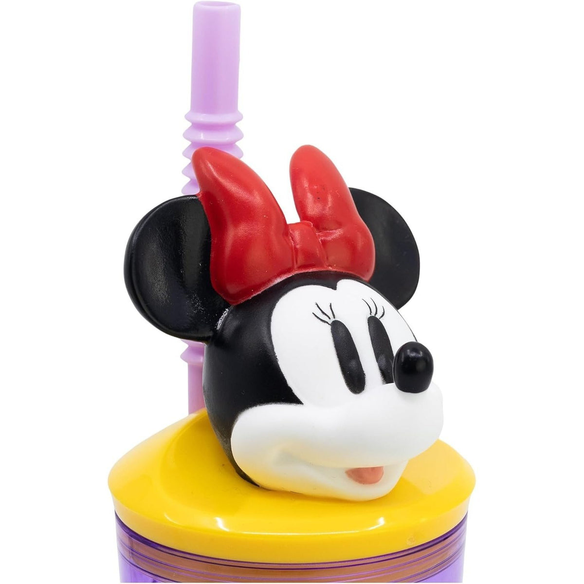 Bicchiere 360ml con Cannuccia e Personaggio 3D Borraccia per Bambini e Ragazzi - TOPOLINA