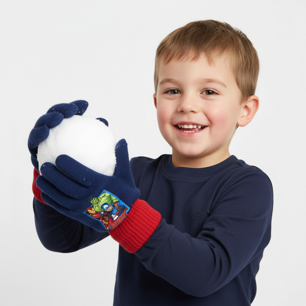 Guanti Avengers Bambini Invernali Taglia Unica Rossi 4
