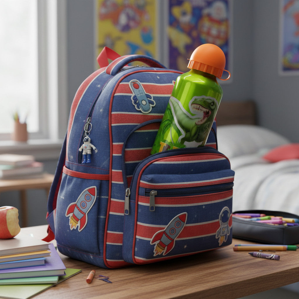 DINOSAURI - Borraccia ufficiale Scuola Bottiglia Sport in lega di Alluminio per Bambini e Ragazzi 400ml con beccuccio re