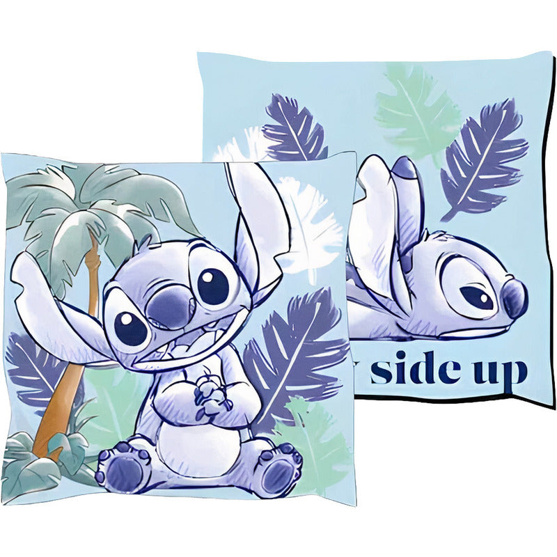 Cuscino Arredo Stitch 40x40 cm Morbido Imbottito per Cameretta Bambini