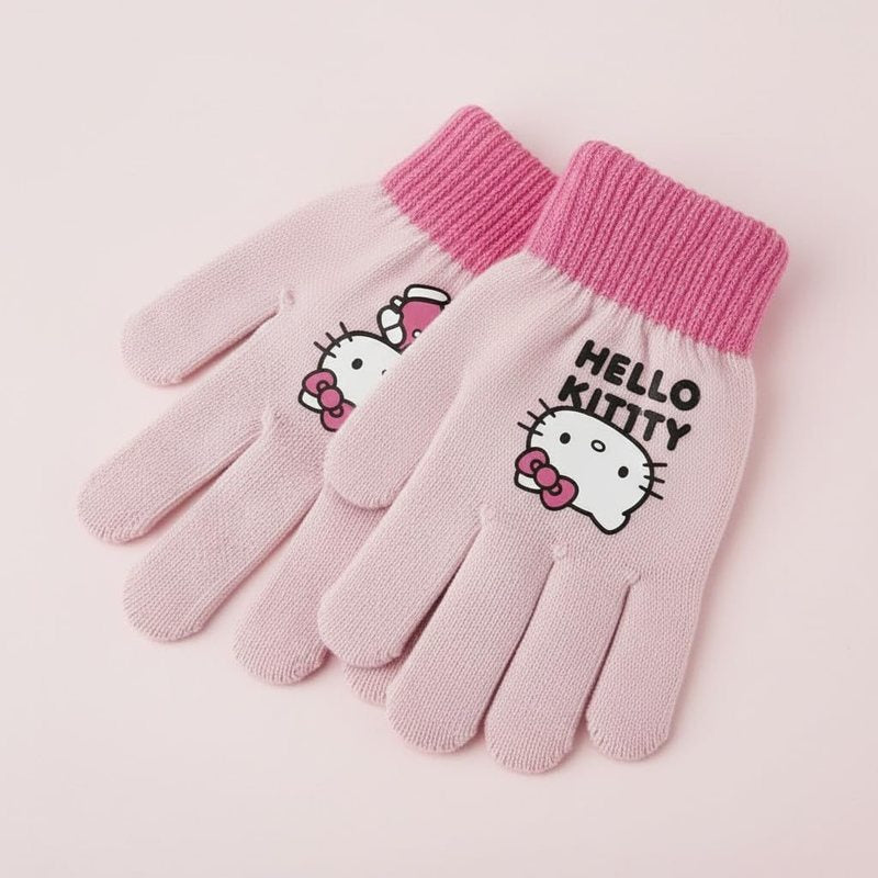 Guanti Hello Kitty Bambini Invernali Taglia Unica Rosa 7