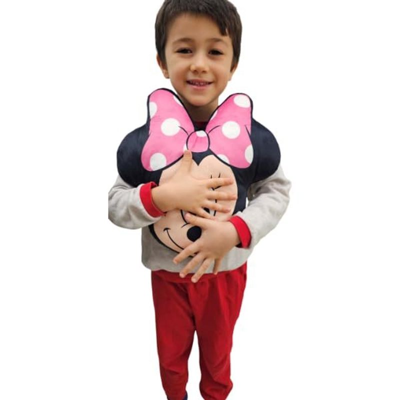 MINNIE MOUSE - Cuscino 3D Shaped Sagomato peluche Bambini in Poliestere con la Forma sagoma sonaggio Topolina