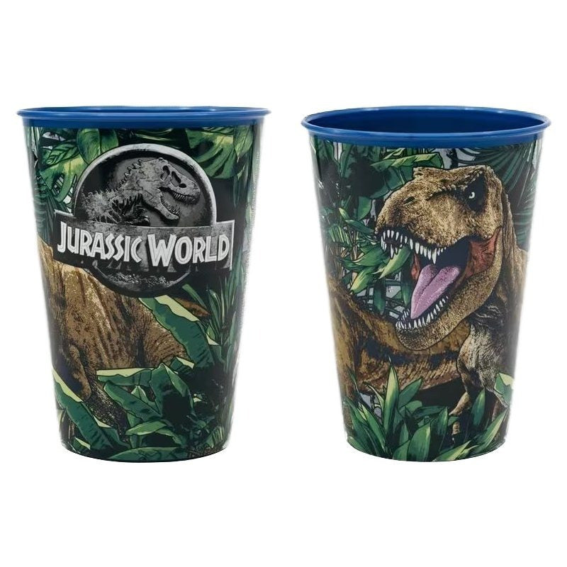 Set 2 Bicchieri  Bambini 260 ml in plastica Senza BPA Regalo  Ragazzi (Jurassic World Dinosauri)
