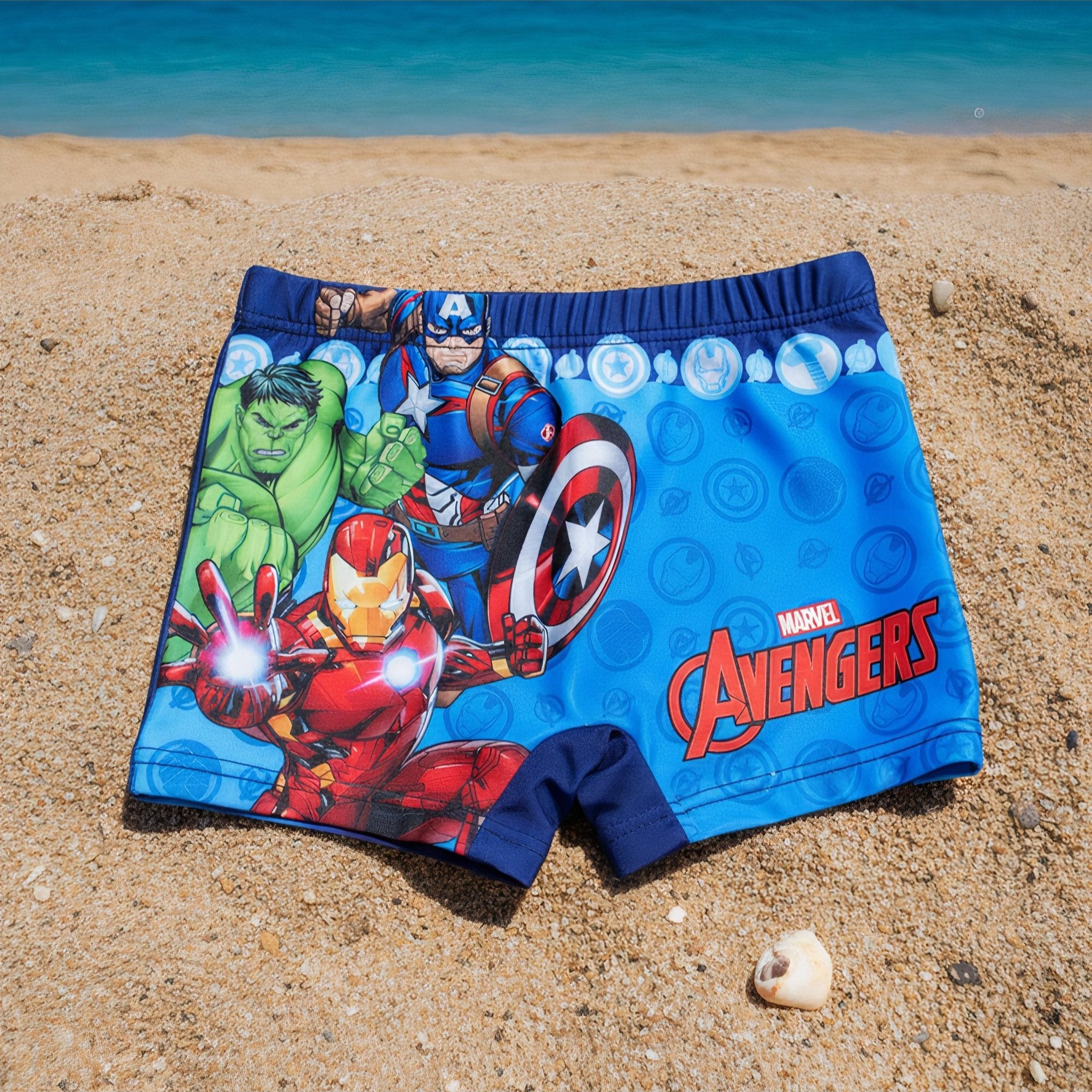 AVENGERS - Costume da Bagno Boxer Slip Parigamba per Bambini e Ragazzi, Hulk, 5-6 Anni