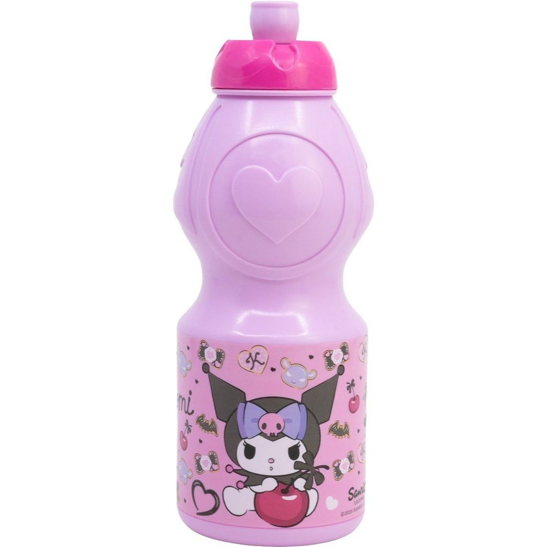 KUROMI - Borraccia Sport in plastica Bottiglia per Bambini 400ML con beccuccio retraibile