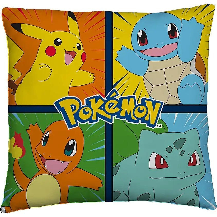 POKEMON - Cuscino Ufficiale Arredo 40x40 cm morbido con imbottitura 100% poliestere - Cameretta Bambini - Pikachu