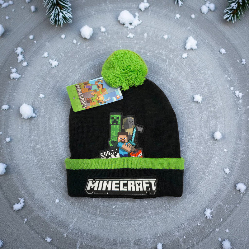 Berretto Invernale Minecraft Bambini con Pon Pon Taglia Unica 6