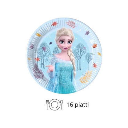 Kit Festa 8 Persone Set Tavola Addobbi Party Compleanno con 8 Piatti, 8 Bicchieri e tovaglioli