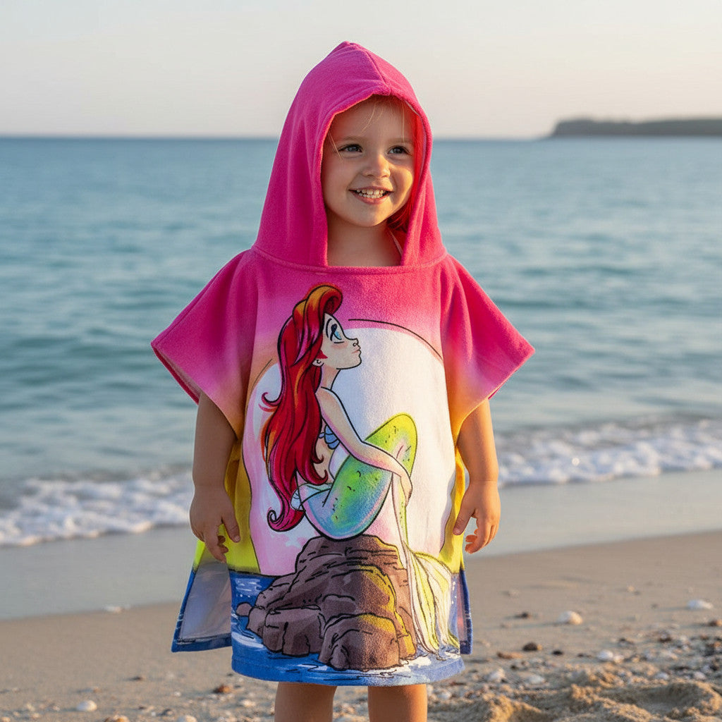 Poncho con cappuccio Asciugamano da spiaggia Mare e piscina Accappatoio in microfibra 55X90 cm asciugatura rapida, ultra