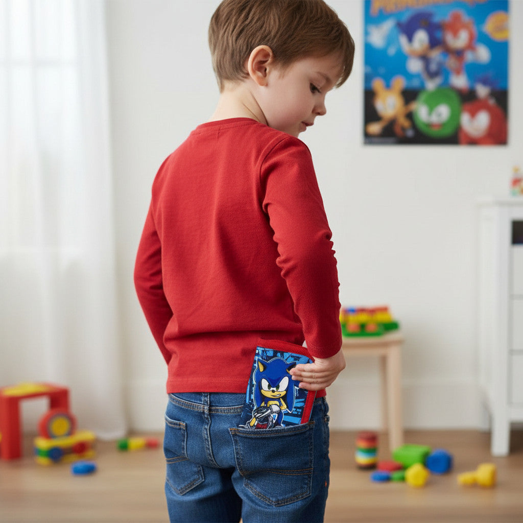 Portafoglio  bambini e ragazzi Pokemo portafogli con portamonete e portatessere ( SONIC)