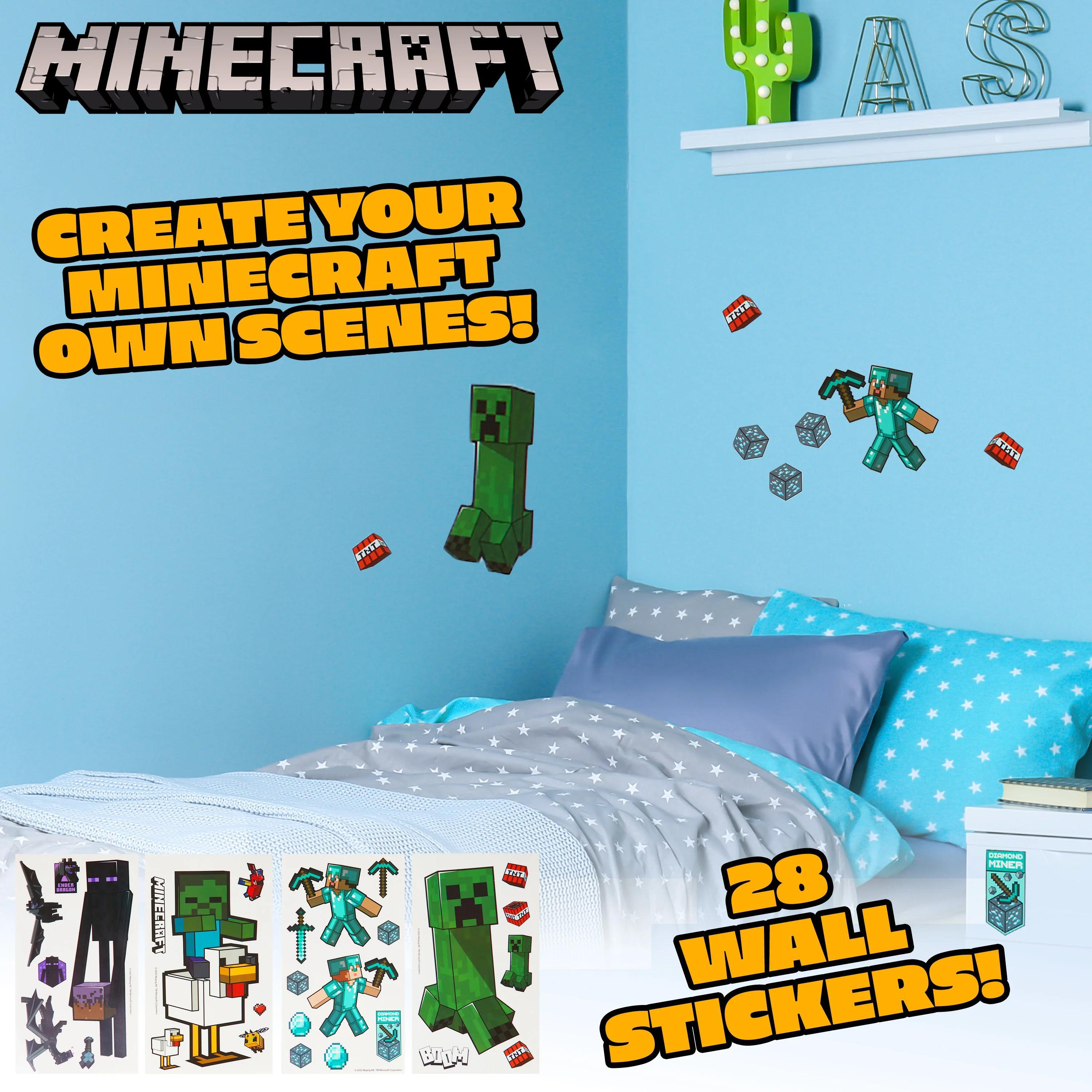 Minecraft - Stickers e accessori - Adesivi per finestra o mobili - Decorazioni cameretta Ragazzi