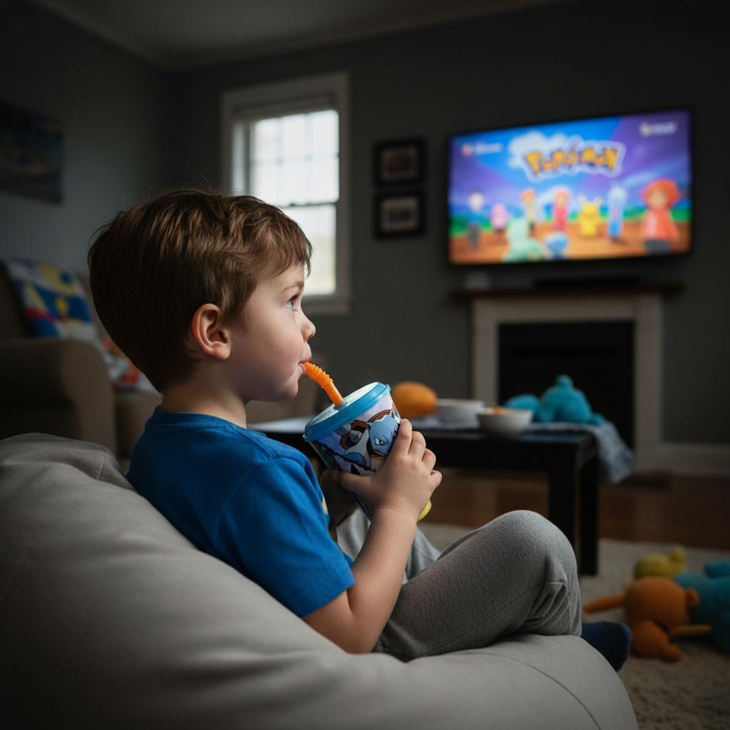 Kids' Cup Con Cannuccia e coperchio Riutilizzabile - 430 ml