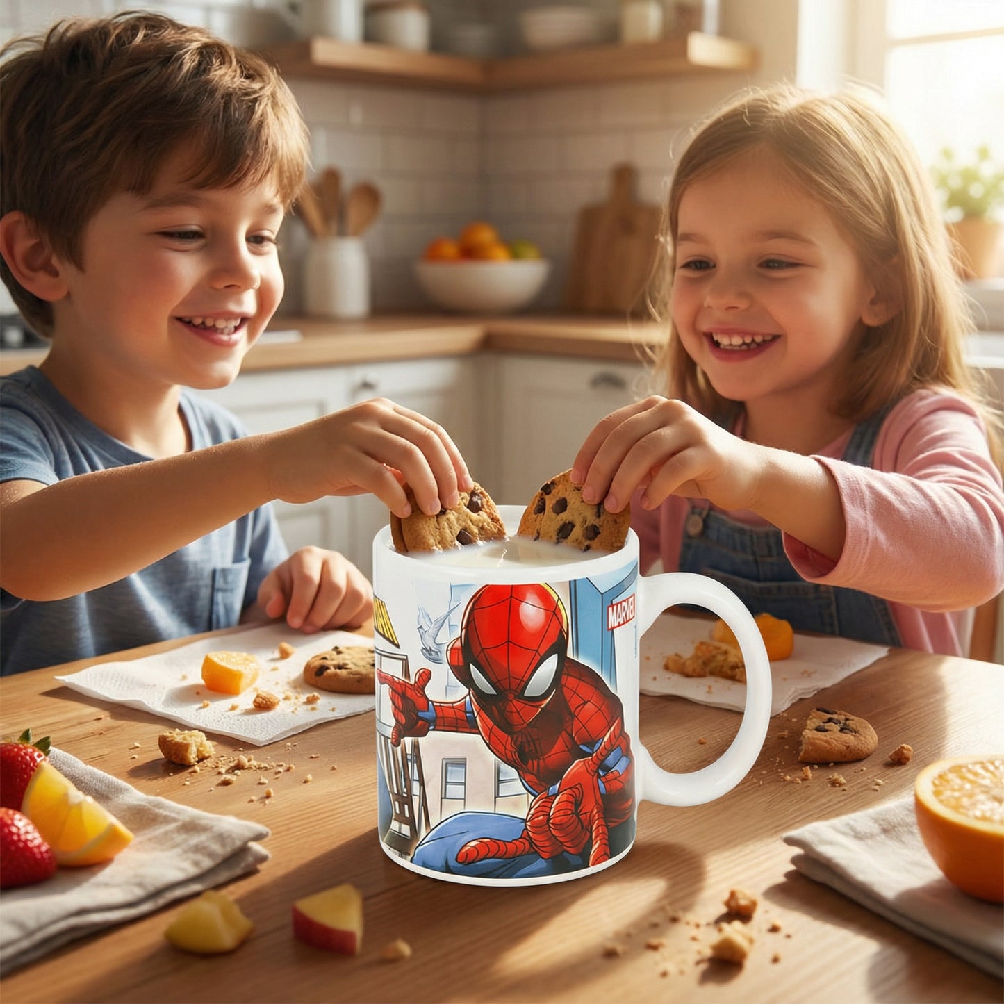 Tazza in ceramica per Bambini in confezione regalo (Spiderman)