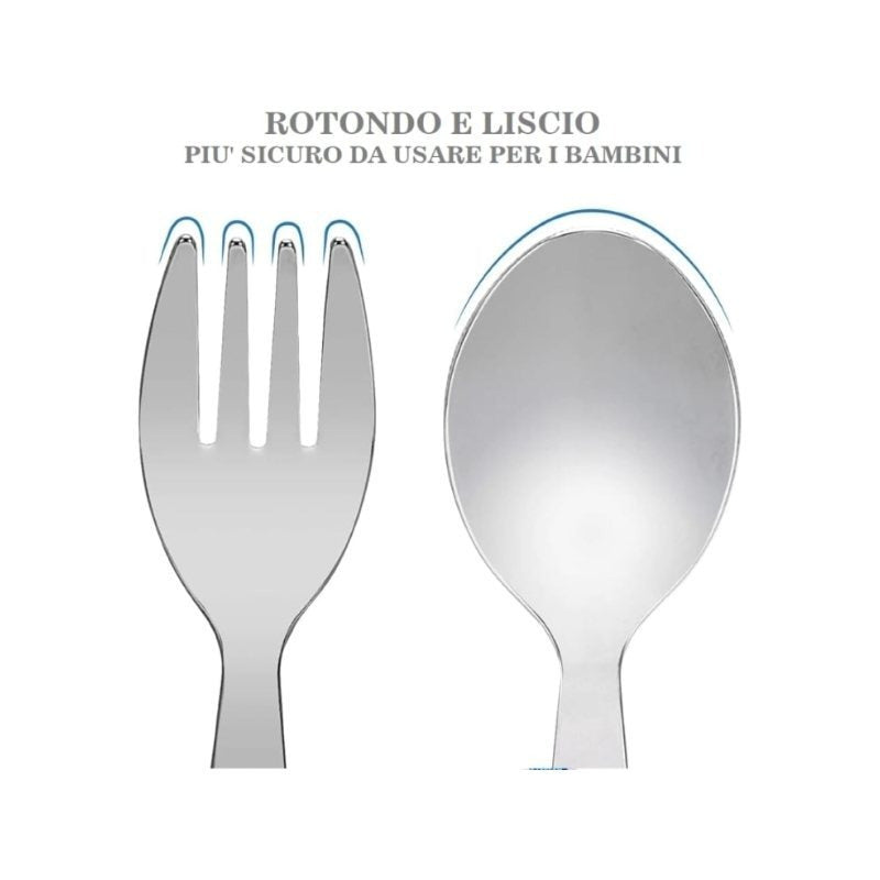 FROZEN - Set Posate per Bambini in Acciaio Inossidabile - Forchetta e Cucchiaio