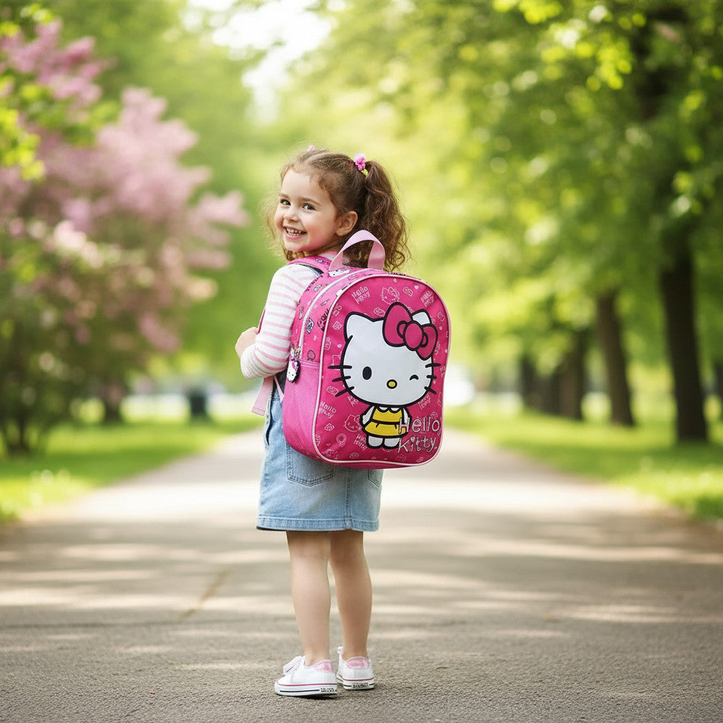 Zaino per bambini Zainetto Asilo Infanzia per la Scuola e tempo libero con chiusura lampo Hello