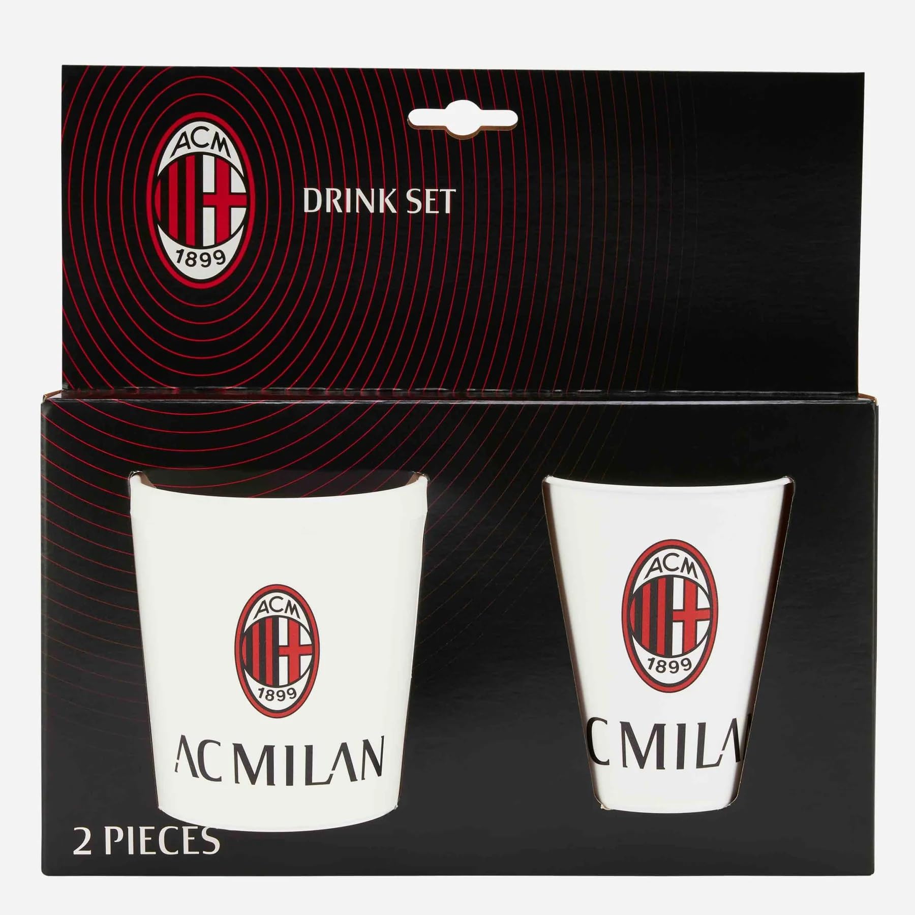 MILAN - Set Regalo Bicchiere + Tazza in confezione regalo Tifoso Senza BPA per Ragazzi Prodotto Ufficiale