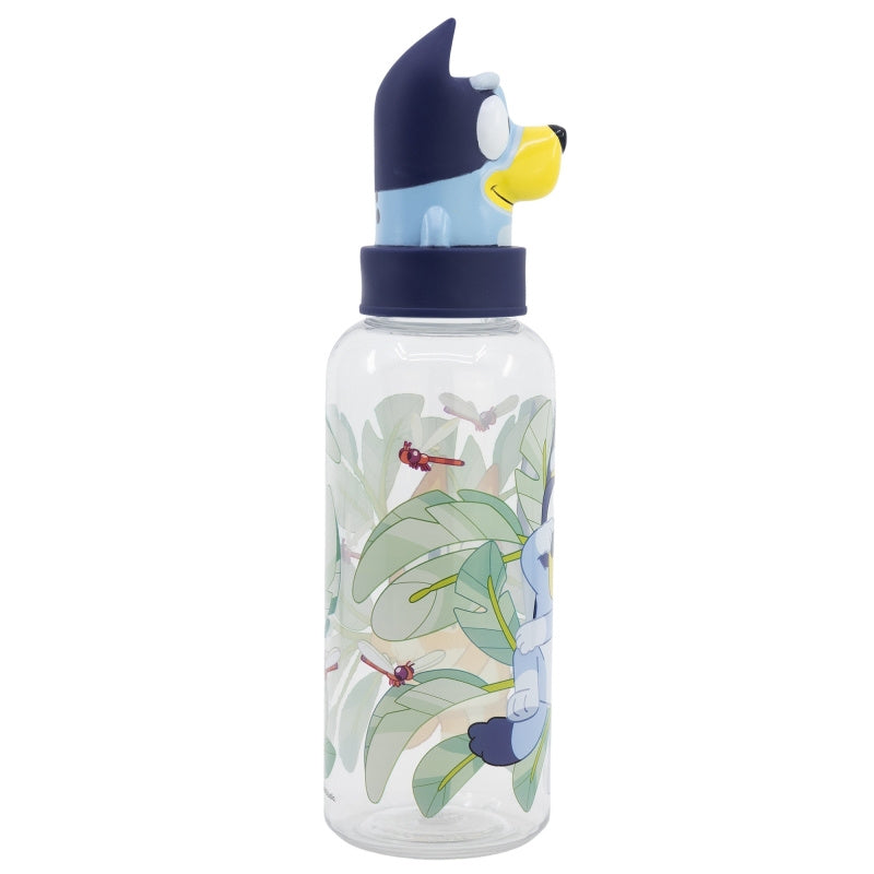 Borraccia 3D Sport in Plastica Bluey per Bambini 560ML con Tappo Testa Personaggio