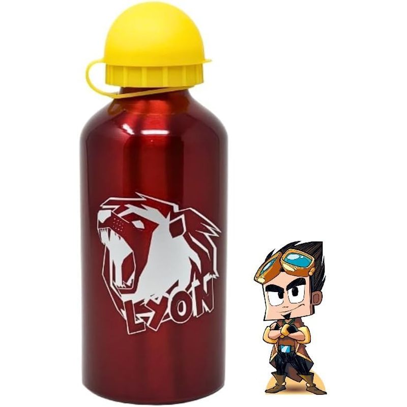 Borraccia Scuola Bottiglia Sport in Alluminio Bambini 400ml con Beccuccio Retraibile Lyon Gamer