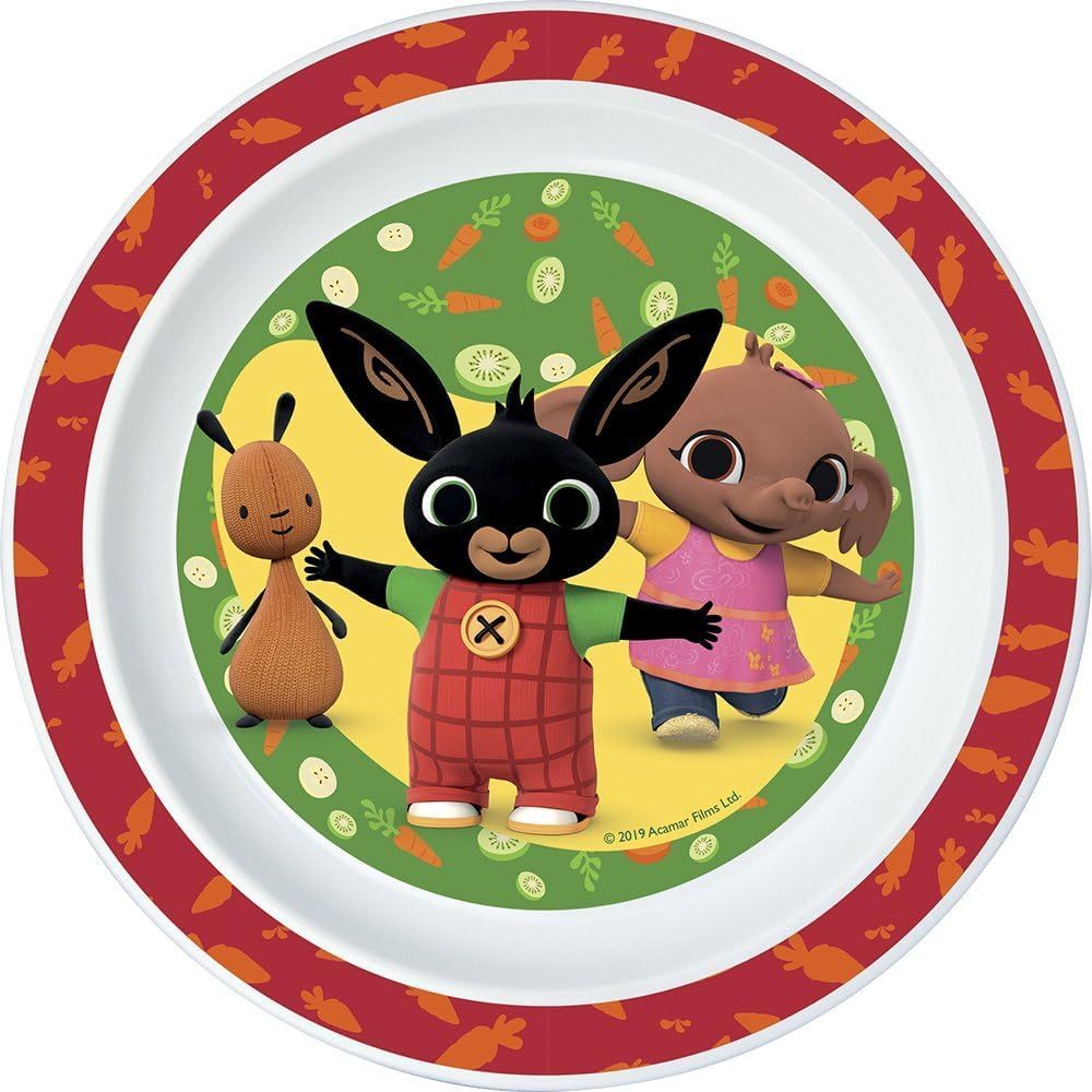 BING - Set di Stoviglie Riutilizzabile per Bambini Bicolore – Set 3 Pezzi: Piatto, Ciotola e Bicchiere per Bambini e Bebé