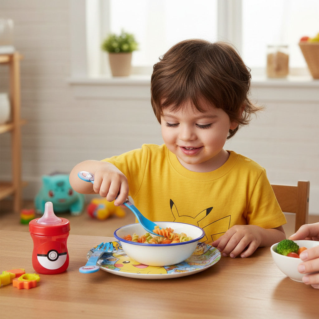 Set Posate per Bambini in Plastica Alimentare - Forchetta e Cucchiaio Made in Spain