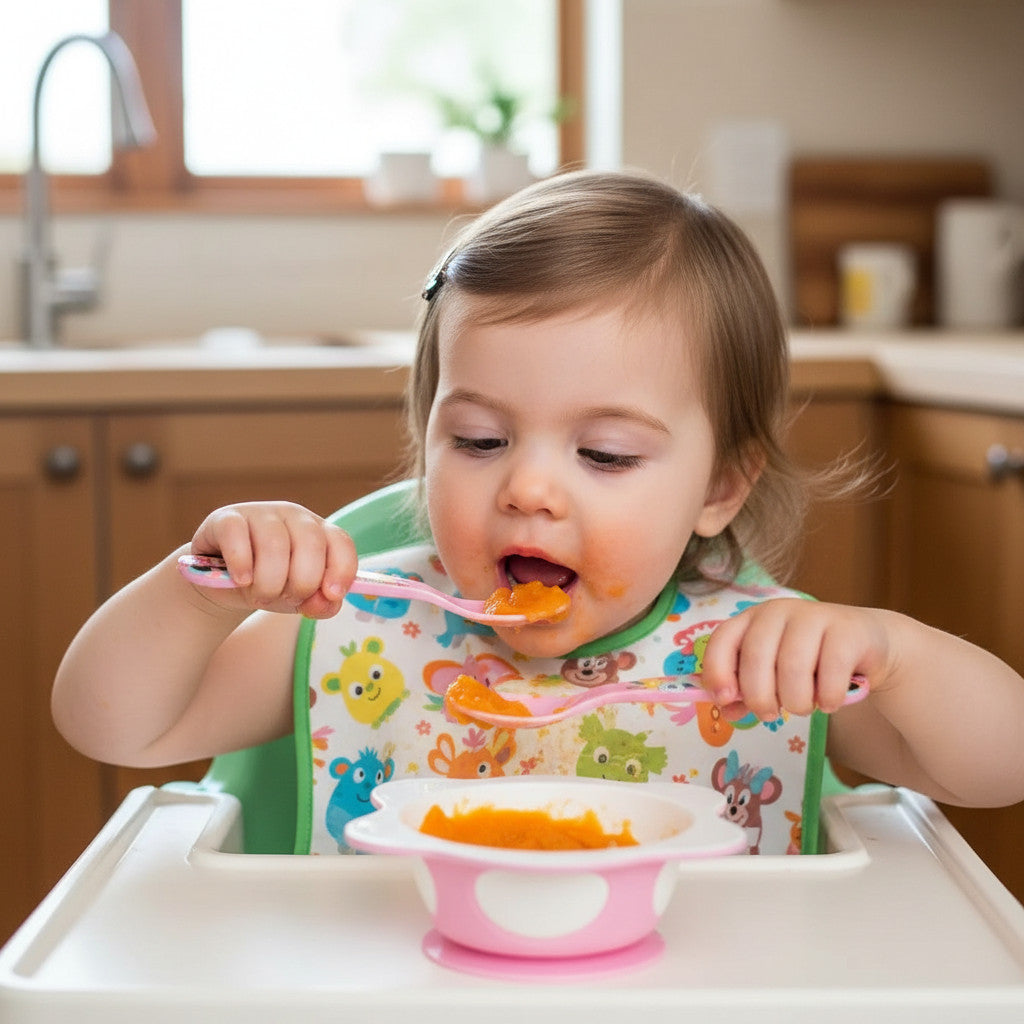 Set Posate  Bambini in Plastica Alimentare senza BPA - Forchetta e Cucchiaio Made in Spain