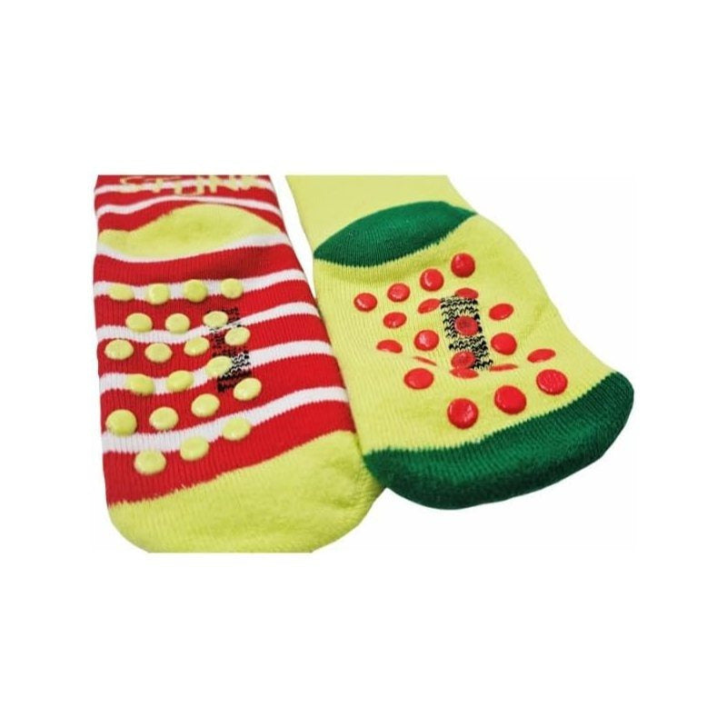 2 Paia Calzini Antiscivolo Ufficiali The Grinch - Calze Bambini Anti Scivolo Bimbi