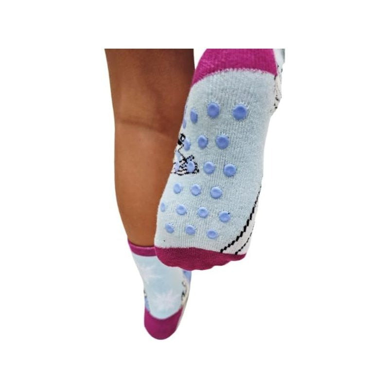 Frozen- 2 paia Calzini antiscivolo ufficiali Calze bambini Frozen anti scivolo