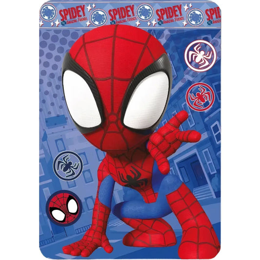 Coperta Ufficiale SPIDEY Plaid Morbida e Calda 100x140cm per Bambini Pile con stampa Idea Regalo SPIDER