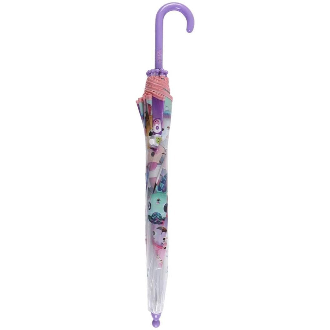 Ombrello da Pioggia Trasparente e Multicolore unisex a campana per bambini GABBY