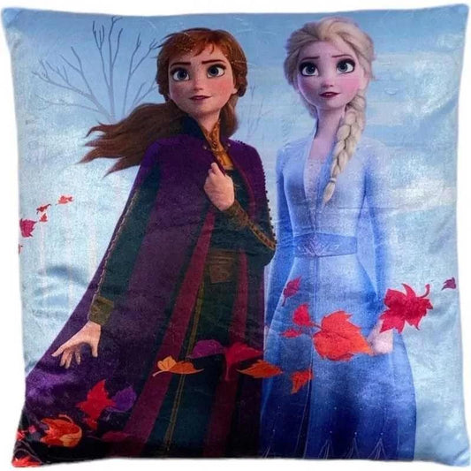 FROZEN - Cuscino Ufficiale Arredo 40x40 cm morbido con imbottitura 100% poliestere per cameretta bambini e ragazzi