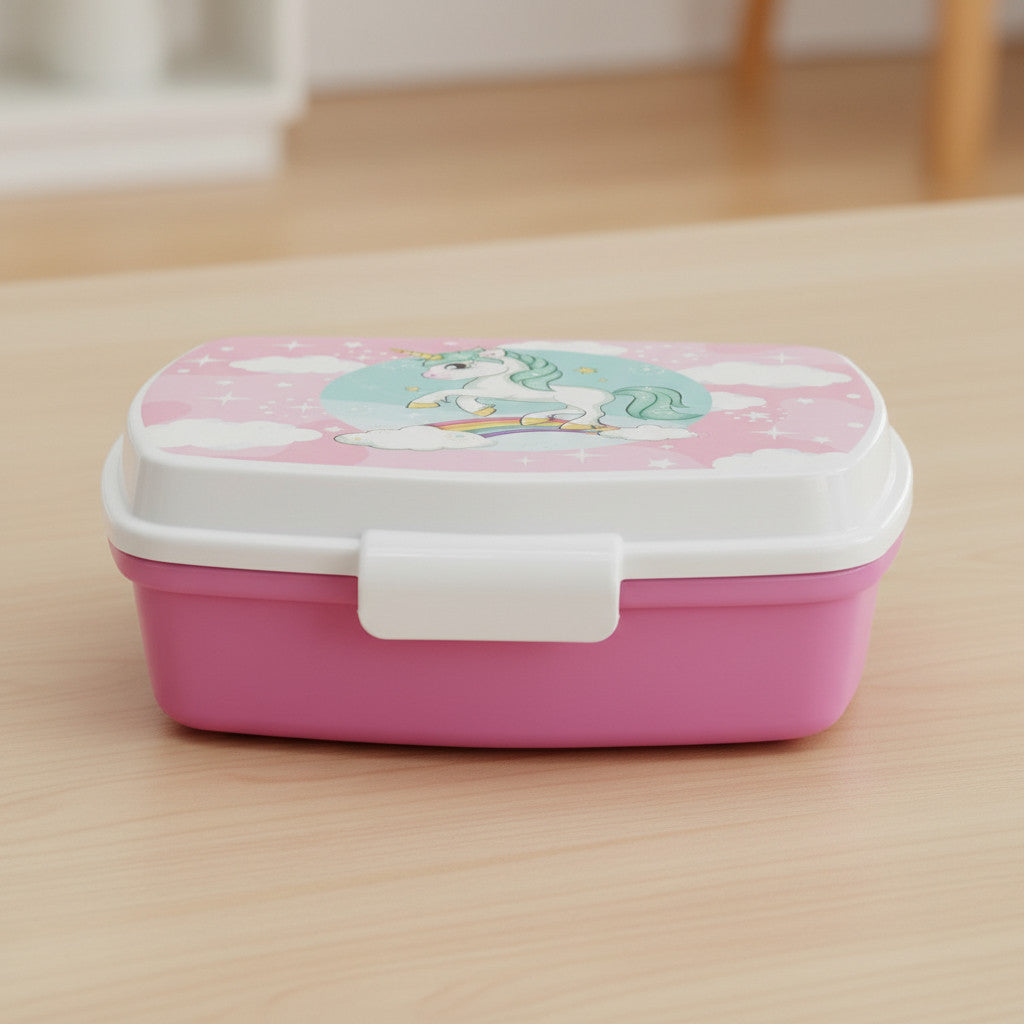 Contenitore Portapranzo Porta merenda Scatola Sandwich Box  Bambini (Unicorno bambina)