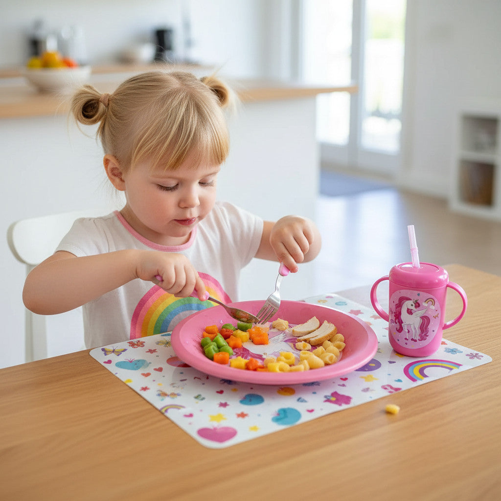 Piatto fondo in Polipropilene per bambini - Adatto per lavastoglie e microonde UNICORNO