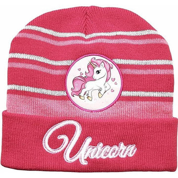 Cappello Invernale Morbido e Caldo Bambini UNICORNO Corallo