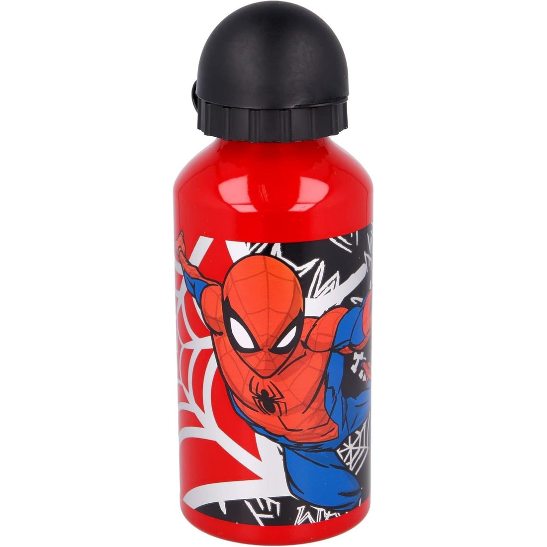 SPIDERMAN - Borraccia ufficiale Scuola Bottiglia Sport in lega di Alluminio per Bambini e Ragazzi 400ml con beccuccio retraibile - Spider-Man