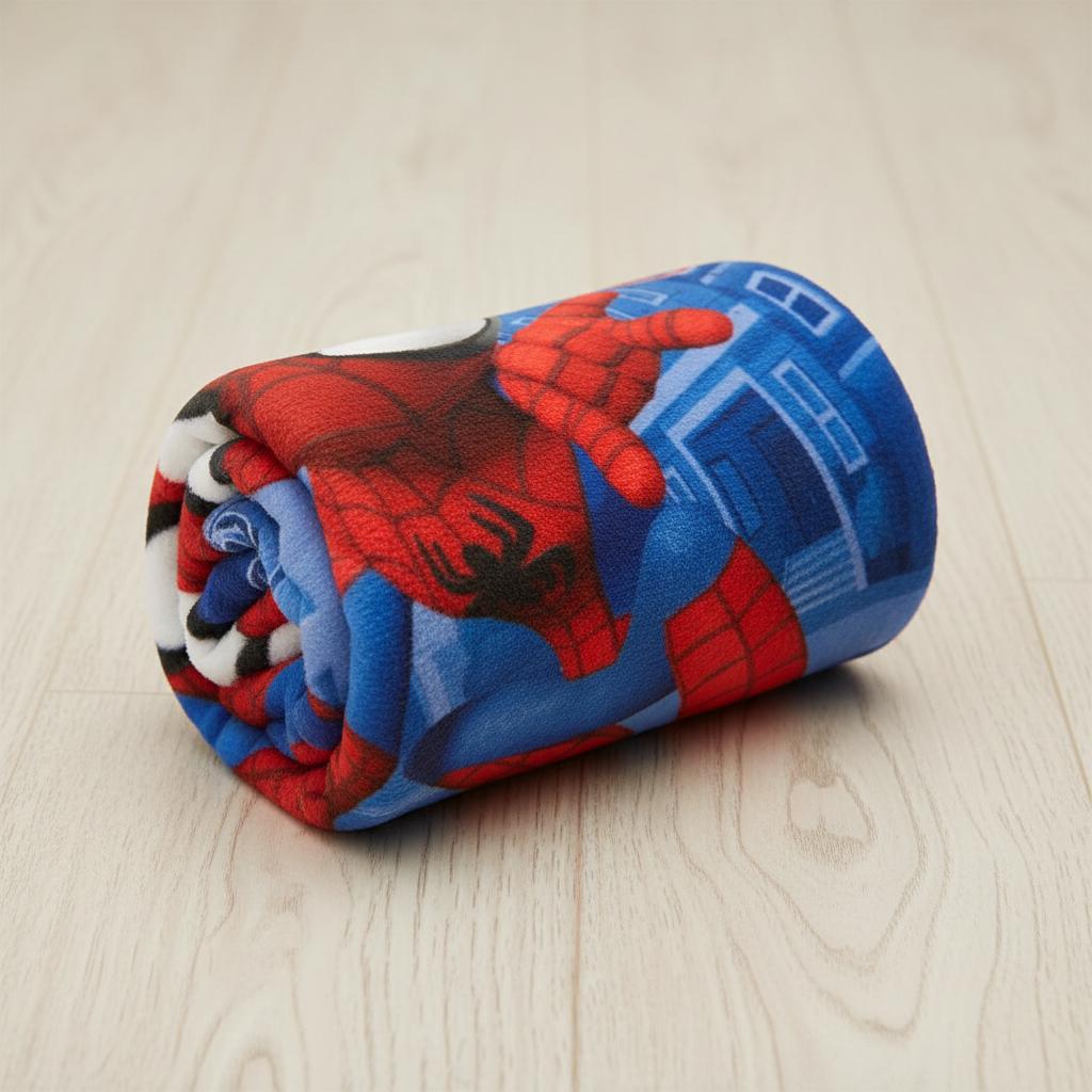 Coperta Ufficiale SPIDEY Plaid Morbida e Calda 100x140cm per Bambini Pile con stampa Idea Regalo SPIDER