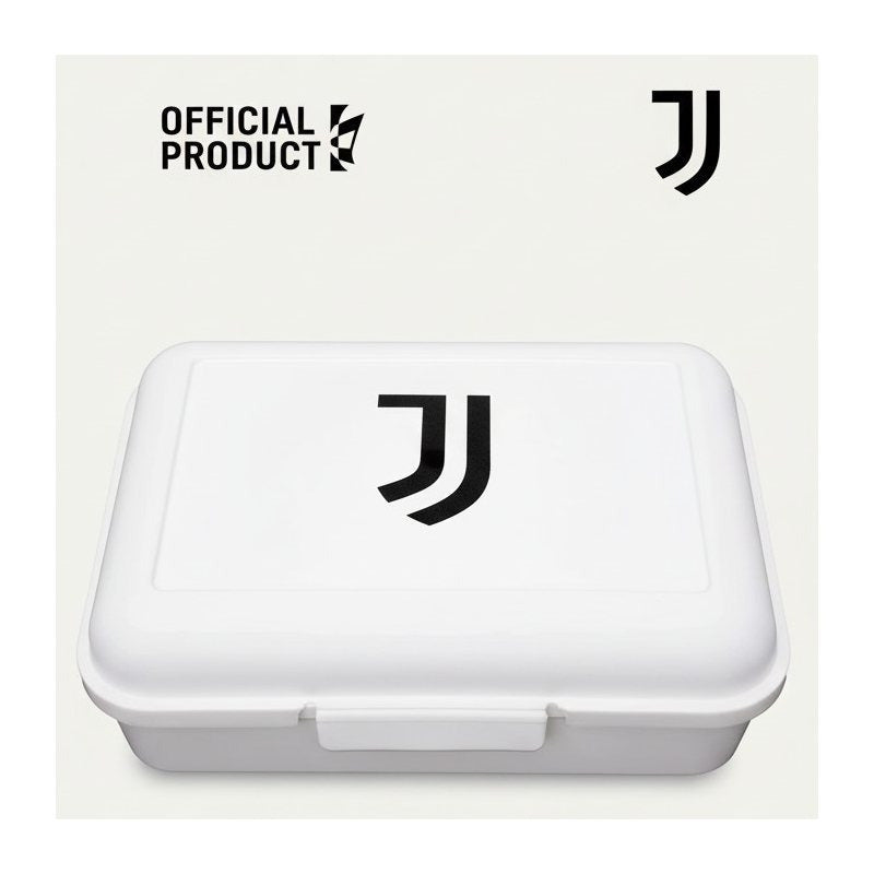 Contenitore Portapranzo Porta merenda Scatola Sandwich Box  Bambini Tifoso (Juventus Bianco)